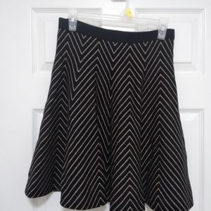 Black & Gold Chevron Circle Skirt
